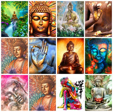 Load image into Gallery viewer, HUACAN 5D DIY Diamond Painting Buddha Zen Home Decoration Embroidery Picture Handcraft Art Kits Lover Gift
