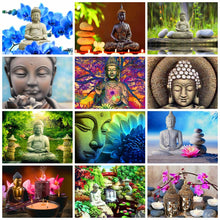Load image into Gallery viewer, HUACAN 5D DIY Diamond Painting Buddha Religion Home Decoration Embroidery Picture Handcraft Art Kits
