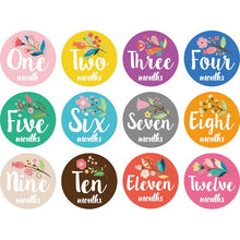 Load image into Gallery viewer, 12 Pcs Month Sticker Baby Photography Milestone Memorial Monthly Newborn Kids Commemorative Card Number Photo Accessories Gifts
