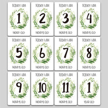 Load image into Gallery viewer, 12 Pcs Month Sticker Baby Photography Milestone Memorial Monthly Newborn Kids Commemorative Card Number Photo Accessories Gifts
