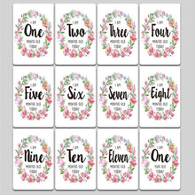 Load image into Gallery viewer, 12 Pcs Month Sticker Baby Photography Milestone Memorial Monthly Newborn Kids Commemorative Card Number Photo Accessories Gifts
