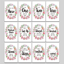 Load image into Gallery viewer, 12 Pcs Month Sticker Baby Photography Milestone Memorial Monthly Newborn Kids Commemorative Card Number Photo Accessories Gifts
