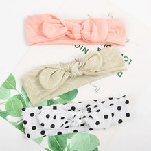 Load image into Gallery viewer, 3 Pcs/Set Floral Bows Baby Headband Dot Bowknot Haarband Baby Girl Headbands Cotton Kids Hair Band Girls Hair Accessories
