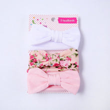 Load image into Gallery viewer, 3 Pcs/Set Floral Bows Baby Headband Dot Bowknot Haarband Baby Girl Headbands Cotton Kids Hair Band Girls Hair Accessories
