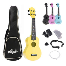 Load image into Gallery viewer, 4 Strings 21 Inch Soprano Acoustic Ukulele Colorful Uke Hawaii Guitar Guitarra Musica Instrument for Kids and Music Beginner
