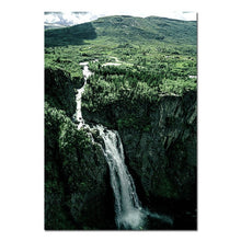 Load image into Gallery viewer, Scandinavian Natural Scenery Poster Nordic Print Forest Path Waterfall Landscape Wall Art Canvas Painting Picture Modern Decor
