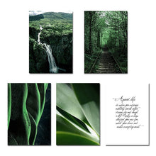 Load image into Gallery viewer, Scandinavian Natural Scenery Poster Nordic Print Forest Path Waterfall Landscape Wall Art Canvas Painting Picture Modern Decor
