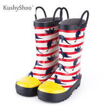 Load image into Gallery viewer, KushyShoo Rain Boots Kids Waterproof Children's Rubber Boots 3D Cartoon Shark Printed Toddler Boy Rainboots Kalosze Dla Dzieci
