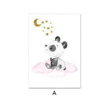 Load image into Gallery viewer, Children Decoration Panda Balloon Nursery Poster Wall Art Print Canvas Painting Decorative Nordic Kid Baby Bedroom Decor Picture
