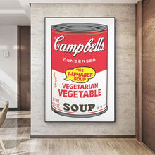 Load image into Gallery viewer, Wall Art Poster Canvas Painting Andy Warhol Tomato Soup Abstract Art Decorative Picture Wall Pictures For Living Room Home Decor
