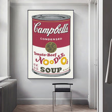 Load image into Gallery viewer, Wall Art Poster Canvas Painting Andy Warhol Tomato Soup Abstract Art Decorative Picture Wall Pictures For Living Room Home Decor

