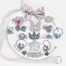 Load image into Gallery viewer, 18pcs Baby Girl Headband for Children&#39;s Turban Darling Bows Kids Headwear Elastic Hair Bands Clips Hairpins Set Baby Accessories
