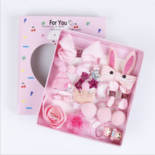 Load image into Gallery viewer, 18pcs Baby Girl Headband for Children&#39;s Turban Darling Bows Kids Headwear Elastic Hair Bands Clips Hairpins Set Baby Accessories
