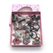 Load image into Gallery viewer, 18pcs Baby Girl Headband for Children&#39;s Turban Darling Bows Kids Headwear Elastic Hair Bands Clips Hairpins Set Baby Accessories
