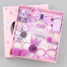 Load image into Gallery viewer, 18pcs Baby Girl Headband for Children&#39;s Turban Darling Bows Kids Headwear Elastic Hair Bands Clips Hairpins Set Baby Accessories
