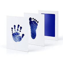 Load image into Gallery viewer, Safe Non-toxic Baby Footprints Handprint No Touch Skin Inkless Ink Pads Kits for 0-6 months Newborn Pet Dog Paw Prints Souvenir
