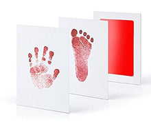 Load image into Gallery viewer, Safe Non-toxic Baby Footprints Handprint No Touch Skin Inkless Ink Pads Kits for 0-6 months Newborn Pet Dog Paw Prints Souvenir
