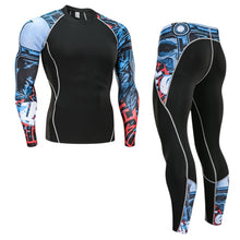 Load image into Gallery viewer, Winter Thermal Underwear Set Men&#39;s Sportswear Running Training Warm Base Layer Compression Tights Jogging Suit Men&#39;s Gym 2019
