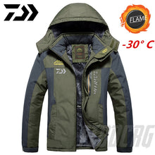 Load image into Gallery viewer, DAIWA Fishing Clothing Winter Autumn Winter Waterproof Warm Fishing Jackets Men Fleece Thick Outdoor Fishing Shirts M-9XL
