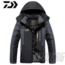 Load image into Gallery viewer, DAIWA Fishing Clothing Winter Autumn Winter Waterproof Warm Fishing Jackets Men Fleece Thick Outdoor Fishing Shirts M-9XL
