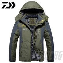 Load image into Gallery viewer, DAIWA Fishing Clothing Winter Autumn Winter Waterproof Warm Fishing Jackets Men Fleece Thick Outdoor Fishing Shirts M-9XL

