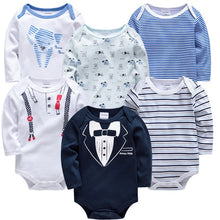 Load image into Gallery viewer, Kavkas New Baby Boys Bodysuit 6 PCS 3 PCS Long Sleeve Cotton Baby Boy Girl Clothes 0-3 months Newborn body bebe Clothing
