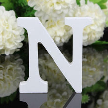 Load image into Gallery viewer, 1pc Diy Freestanding Wood Wooden Letters White Alphabet Wedding Birthday Party Home Decorations Personalised Name Design QQLIFE
