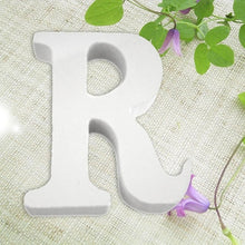 Load image into Gallery viewer, 1pc Diy Freestanding Wood Wooden Letters White Alphabet Wedding Birthday Party Home Decorations Personalised Name Design QQLIFE
