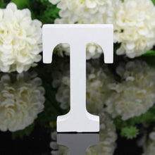 Load image into Gallery viewer, 1pc Diy Freestanding Wood Wooden Letters White Alphabet Wedding Birthday Party Home Decorations Personalised Name Design QQLIFE
