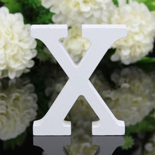 Load image into Gallery viewer, 1pc Diy Freestanding Wood Wooden Letters White Alphabet Wedding Birthday Party Home Decorations Personalised Name Design QQLIFE
