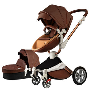 Hot Mom Baby Stroller 3 in 1 travel system with bassinet and car seat，360° Rotation Function children stroller,Luxury Pram F023
