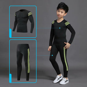 2020 Boys Winter Thermal Underwear Sets Children Anti-microbial Stretch Kids Thermo Underwear Boy Warm Clothing Long pants Johns