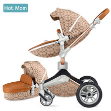 Load image into Gallery viewer, Hot Mom Baby Stroller 3 in 1 travel system with bassinet and car seat，360° Rotation Function children stroller,Luxury Pram F023

