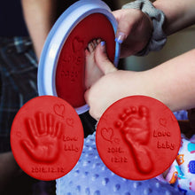 Load image into Gallery viewer, Soft Clay DIY Newborn Baby Souvenirs Hand Print Footprint Non-toxic Clay Kit Casting Parent-child Hand Ink Pad Fingerprint Toys
