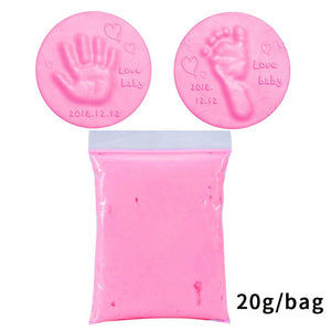Soft Clay DIY Newborn Baby Souvenirs Hand Print Footprint Non-toxic Clay Kit Casting Parent-child Hand Ink Pad Fingerprint Toys