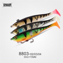Load image into Gallery viewer, Kingdom Hot Perfect Soft Baits 120mm 200mm 160mm 170mm Good Action Sinking Fishing lures Swimbaits Artificial soft lure for Pike
