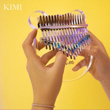 Load image into Gallery viewer, kimi kalimba 17 key thumb piano transparent crystal finger piano kalimba beginner Acrylic Thumb Piano 17-key
