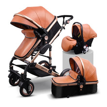 Load image into Gallery viewer, Normal ship! 3 in 1 baby strollers and sleeping basket newborn 2 in 1 baby stroller Europe baby pram one parcel with car seat
