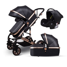 Load image into Gallery viewer, Normal ship! 3 in 1 baby strollers and sleeping basket newborn 2 in 1 baby stroller Europe baby pram one parcel with car seat
