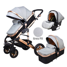 Load image into Gallery viewer, Normal ship! 3 in 1 baby strollers and sleeping basket newborn 2 in 1 baby stroller Europe baby pram one parcel with car seat
