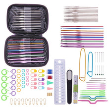 Load image into Gallery viewer, Crochet Hooks Set and Bag 14pcs Soft Handle Aluminum Yarn Knitting Needles Sewing Tool Kits Ergonomic Grip Set Home Use Sewing
