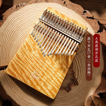 Load image into Gallery viewer, Hluru Kalimba 21 17 Keys Full Solid Thumb Piano Finger wooden Gecko bottom mbira Acacia Musical Instrument for beginner
