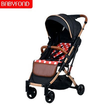 Load image into Gallery viewer, Babyfond 5.8 kg Light Stroller Gold Frame Car Portable Carriage Umbrella Baby Stroller Newborn Travelling Pram on Plane Gifts
