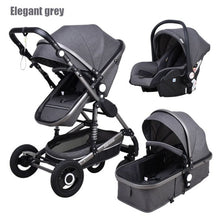 Load image into Gallery viewer, Babyfond Baby stroller high landscape baby Cart  3 in 1 baby  stroller with car seat 2 in 1 baby stroller CE safety
