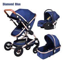 Load image into Gallery viewer, Babyfond Baby stroller high landscape baby Cart  3 in 1 baby  stroller with car seat 2 in 1 baby stroller CE safety
