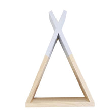 Load image into Gallery viewer, 23*39cm New Creative Triangle Wall Frame House Shelf Display Rack Decorate Living Room Bedroom Children Room Crafts Storage Rack
