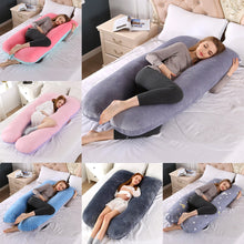 Load image into Gallery viewer, Upgraded Pregnancy Pillow Full Filling Cotton Pregnant Pillow Cushion Long U Shape Maternity Plillow For Pregnant Women Sleeping
