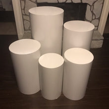 Load image into Gallery viewer, White round wedding cake stand iron dessert table welcome wedding decoration plinth
