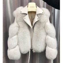 Load image into Gallery viewer, Fashion Real Fox Fur Coats With Genuine Sheepskin Leather Wholeskin Natural Fox Fur Jacket Outwear Luxury Women 2020 Winter New
