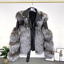 Load image into Gallery viewer, Fashion Real Fox Fur Coats With Genuine Sheepskin Leather Wholeskin Natural Fox Fur Jacket Outwear Luxury Women 2020 Winter New
